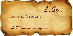Lorenz Szelina névjegykártya